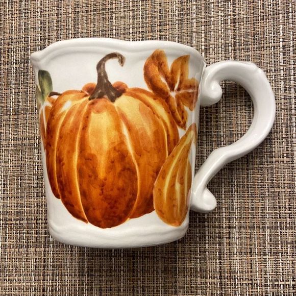 Maxcera Watercolor Fall Autumn Harvest Pumpkin Large Oversized Ceramic Mug - Picture 1 of 16